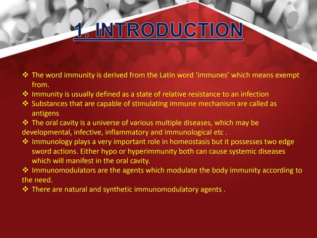 Role of Immunomodulators
