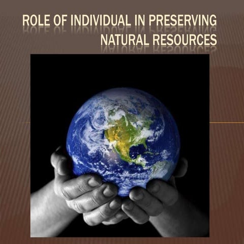 Role of individual in preserving natural resources (1)