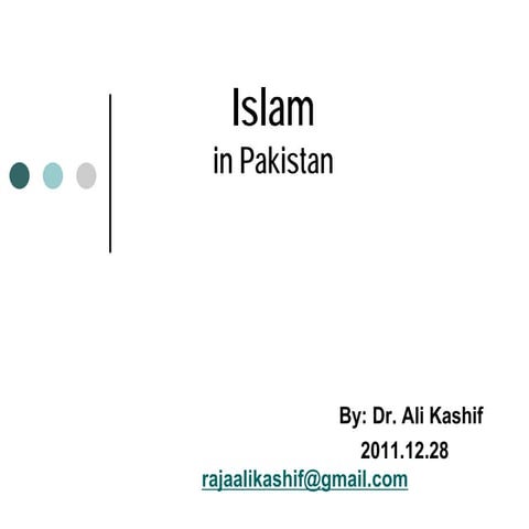 Role of islam in Pakistan. 