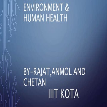 Role of it in Environment and Human health