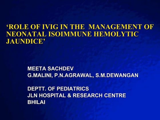 Guidlines for use of ivig | PPT | Blood Disorders | Diseases and Conditions