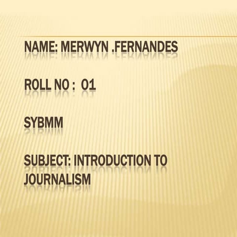 Role of journalism ppt