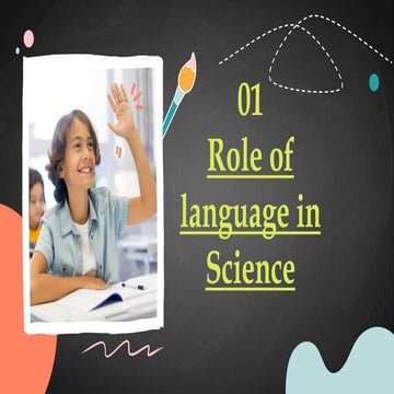 Role and importance of language in science Teaching