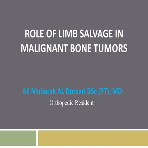 Role of limb salvage in malignant bone tumors