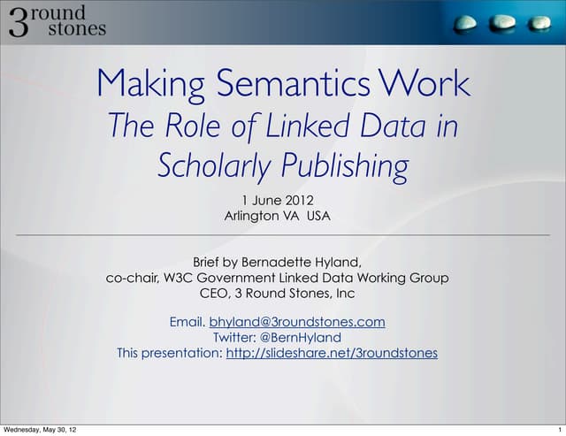 Role of Linked Data for Scholarly Publishers