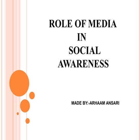 Role of media in social awareness