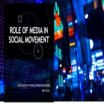 Role of media in social movement