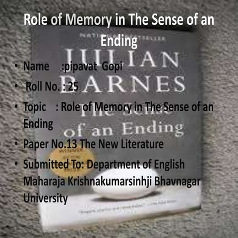 Role of memory in the sense of an Ending
