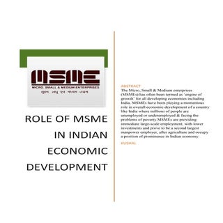 Role of msme in indian economic dev...
