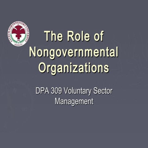 Role of NGO
