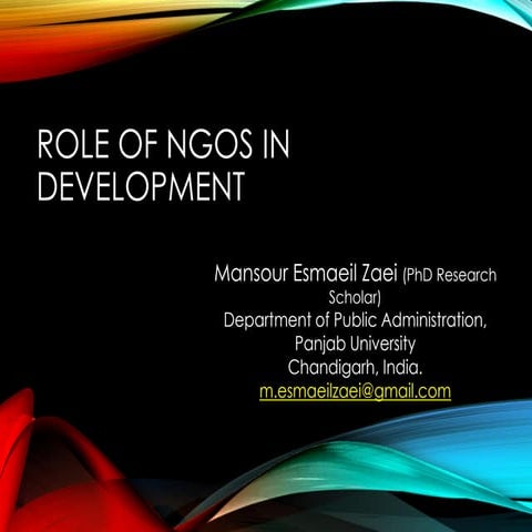 Role of NGOs in development
