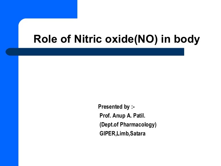 Role of nitric oxide in body
