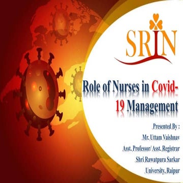 Role of nurses in covid 19 management | PPTX