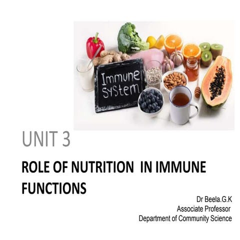 Nutrition in immune system