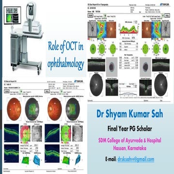 Role of oct in ophthalmology