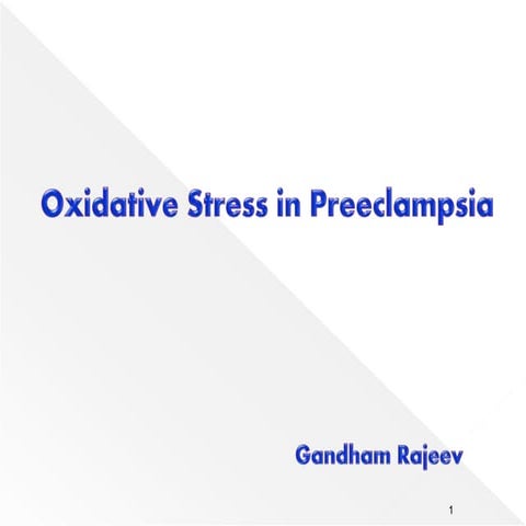 Oxidative Stress in Preeclampsia 