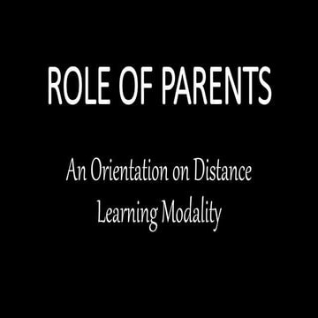 Role of parents