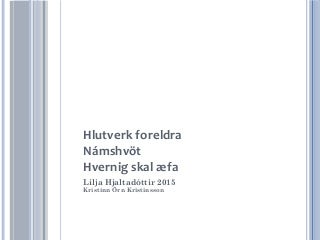 Role of parents islenska