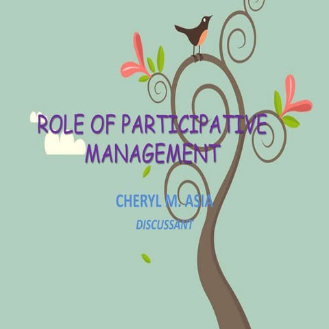 Role of participative management
