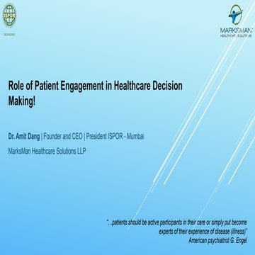 Role of Patient Engagement in Healthcare Decision Making!