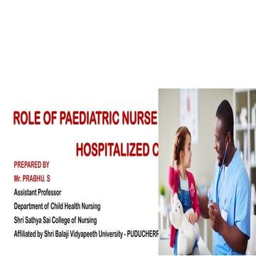 Chapter - I Role of Pediatric Nursing in Children.pptx