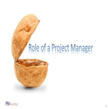 Role of Project Manager ... in nutshell