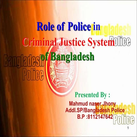 Role of police in criminal justice system 