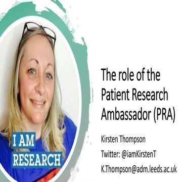 The role of the Patient Research Ambassador