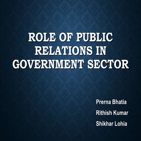 Role of Public Relations in Government
