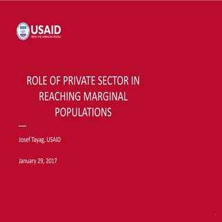 Role of Private Sector in Reaching ...