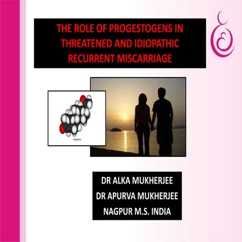 Role of progesterone in rpl by dr alka mukherjee dr apurva mukherjee