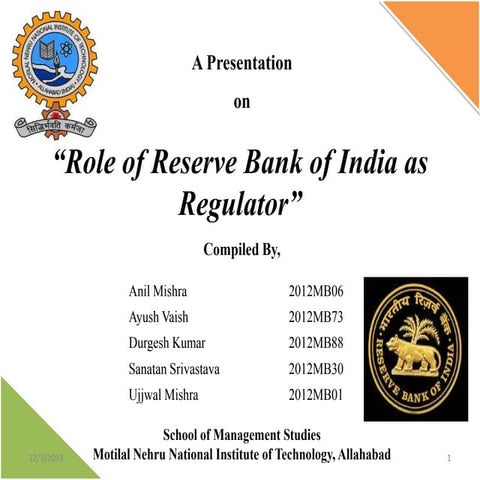 Role of rbi as a regulator