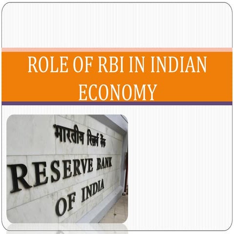 Role of rbi in indian economy