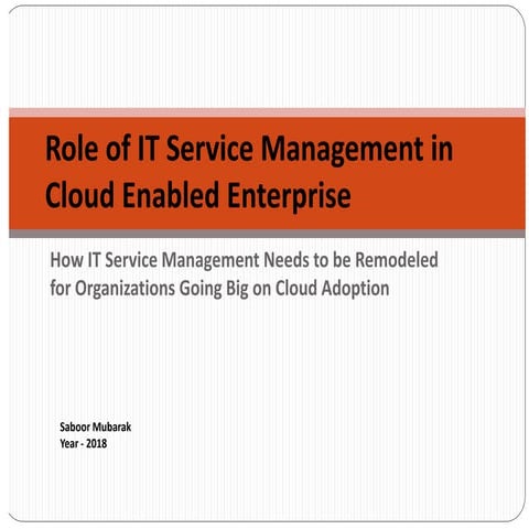 Role of service management in cloud enabled enterprise