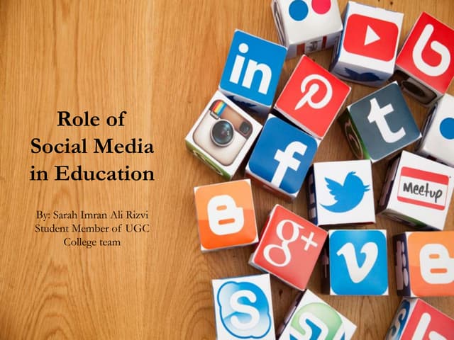 Role of social media in education