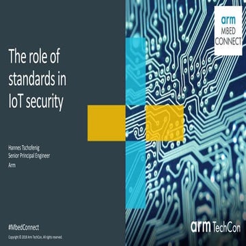 The Role of Standards in IoT Security