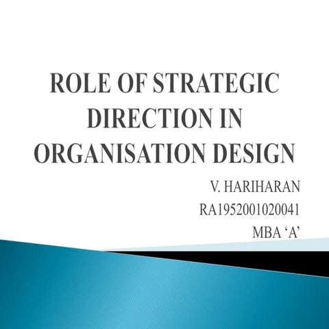 Strategy, organization design and Effectiveness | PPTX