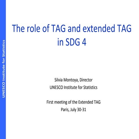 The Role ok TAG and extend TAG in SDG 4