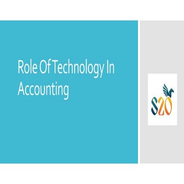 Role Of Technology In Accounting