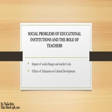 Role of the teachers and effects of education on cultural development