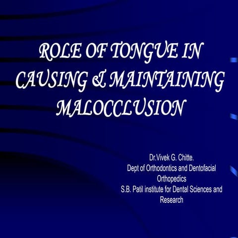 Role of tongue in maintaining occlision.ppt