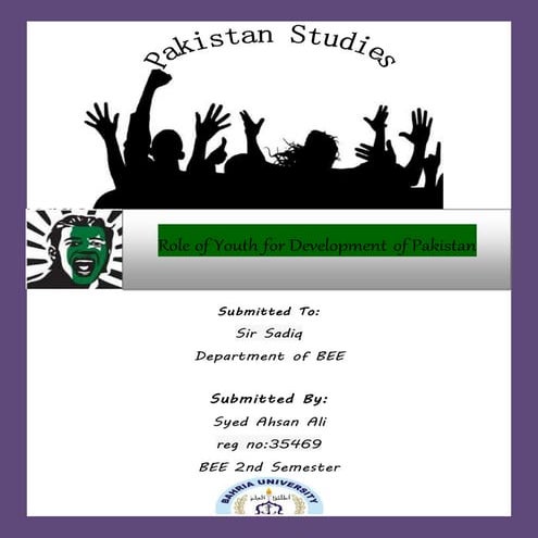 Role of youth for development of pakistan