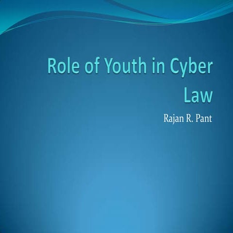 Role of youth in cyber law