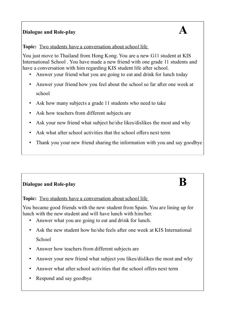 Role play essay examples image