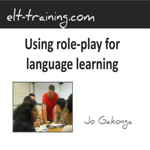 Using role play for language learning