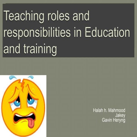 Roles and responsibilites