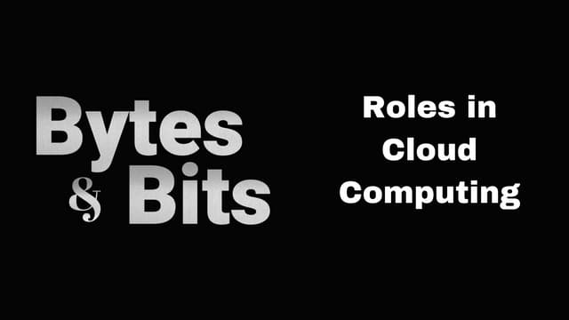 Roles in Cloud Computing