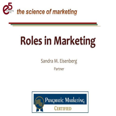 Roles In Marketing