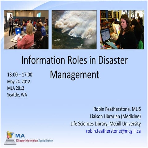 Information Roles in Disaster Management
