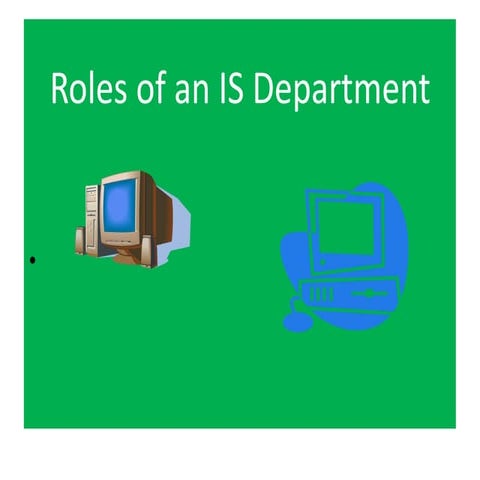 Roles of an is department